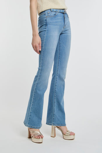Jeans a zampa in denim stretch - 2