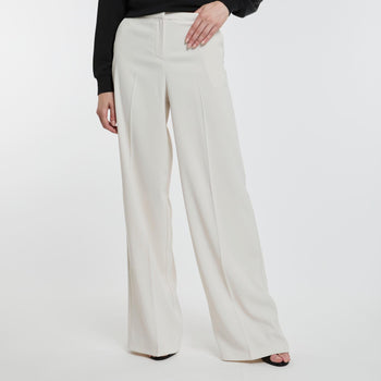 Pantalone a palazzo in tessuto stretch - 8