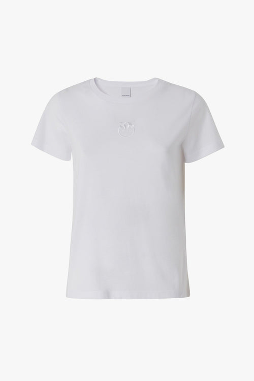 T-shirt in jersey di cotone con logo