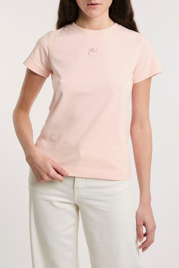 T-shirt in cotone con logo ricamato - 3