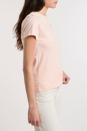 T-shirt in cotone con logo ricamato - 4