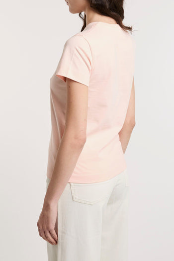 T-shirt in cotone con logo ricamato - 5