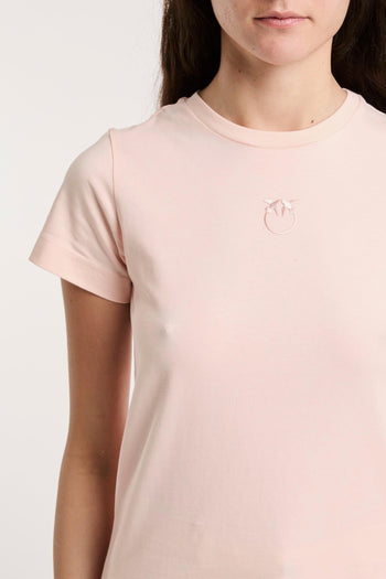 T-shirt in cotone con logo ricamato - 6