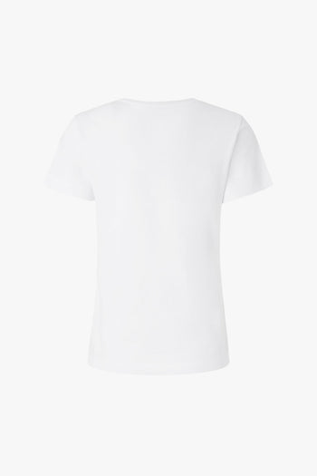 T-shirt in cotone con logo ricamato - 3