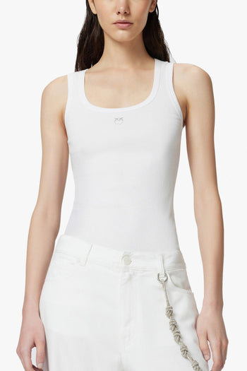 Top/canotta a costine con logo Love Birds - 2