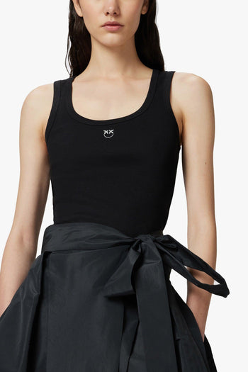 Top/canotta a costine con logo Love Birds - 2