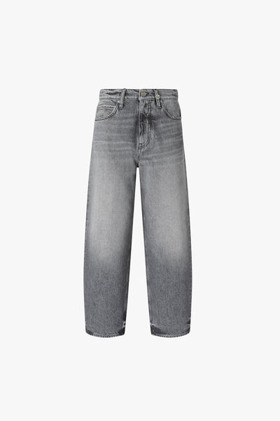 Jeans balloon in denim grigio