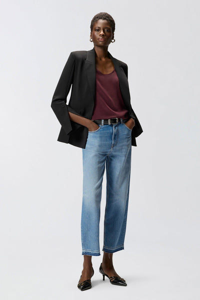Jeans balloon fit in cotone con scoloriture