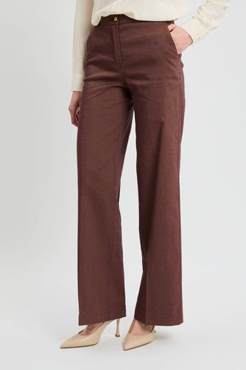 Pantalone in lino stretch - 3