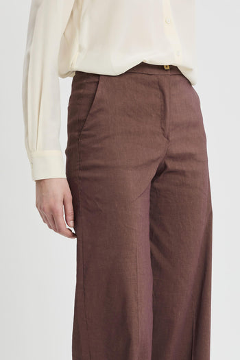 Pantalone in lino stretch - 4