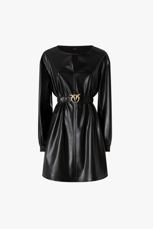 Abito corto effetto pelle