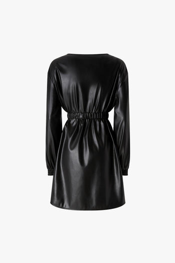 Abito corto effetto pelle - 2