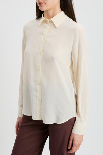 Camicia in seta sand wash
