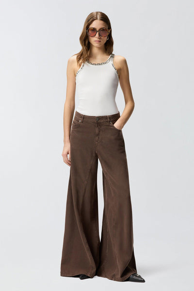 Jeans cinque tasche super wide leg