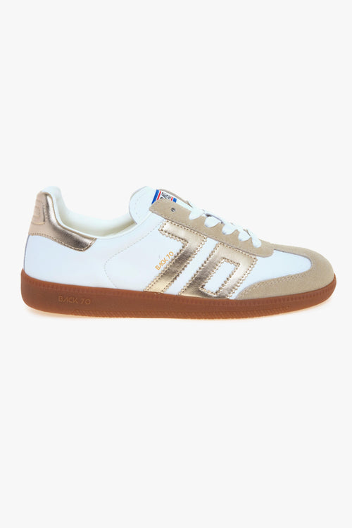 Sneaker Back 70 Cloud in pelle e camoscio con inserti laminati