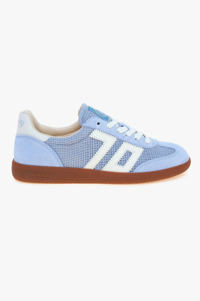 Sneaker Back 70 Ghost in camoscio e iuta con logo in pelle