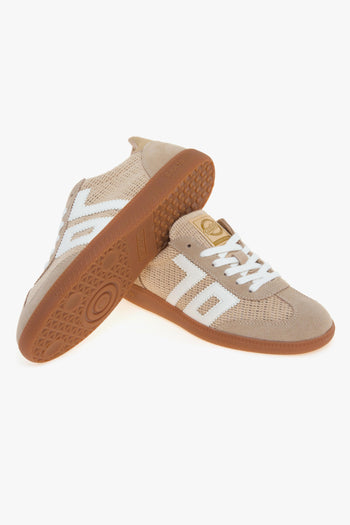 Sneaker Back 70 Ghost in camoscio e iuta con logo in pelle - 4
