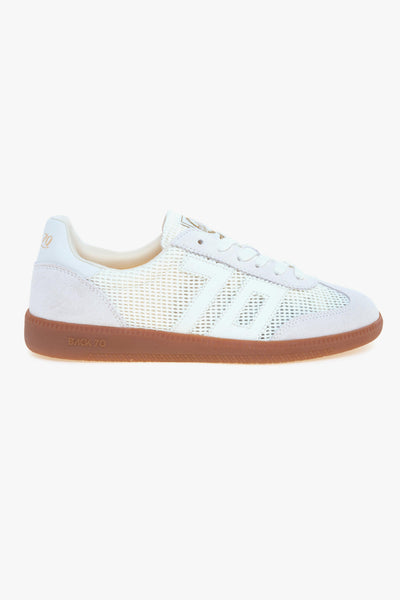 Sneaker Back 70 Ghost in camoscio e iuta con logo in pelle