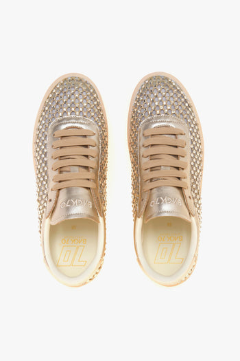 Sneaker Back 70 Smart strass in pelle e tessuto - 4