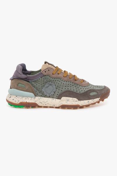Sneaker Chacrona Laser premium in camoscio e nabuck forato