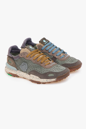 Sneaker Chacrona Laser premium in camoscio e nabuck forato - 2