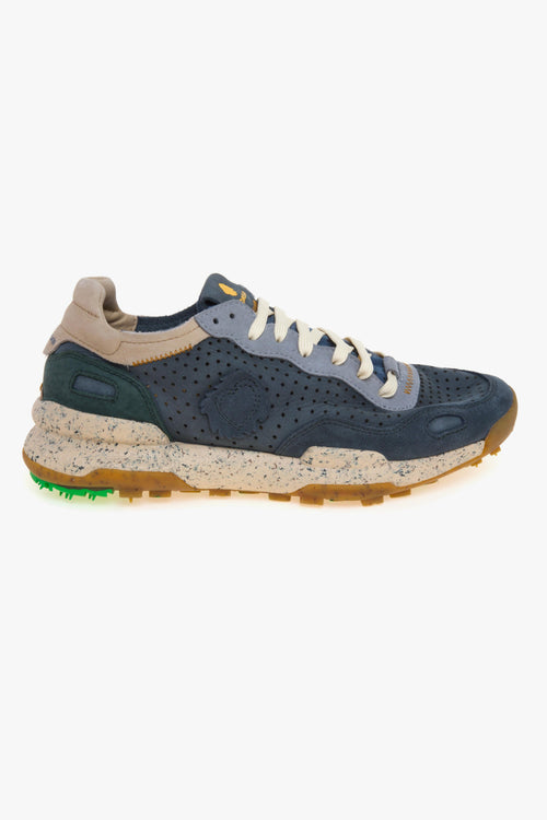 Sneaker Chacrona Laser premium in camoscio e nabuck forato