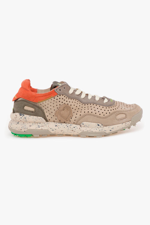 Sneaker Chacrona Laser Premium in pelle forata e camoscio