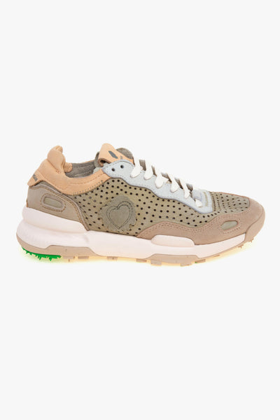 Sneaker Chacrona Laser premium in camoscio e nabuck forato
