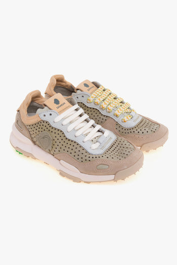 Sneaker Chacrona Laser premium in camoscio e nabuck forato - 2