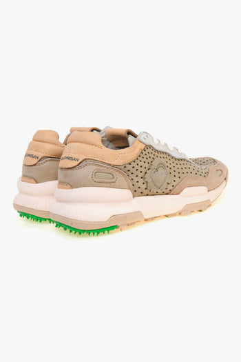 Sneaker Chacrona Laser premium in camoscio e nabuck forato - 3