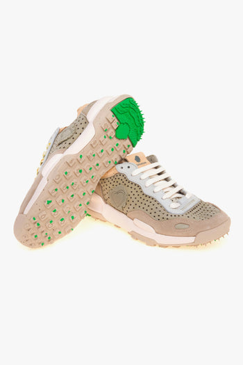 Sneaker Chacrona Laser premium in camoscio e nabuck forato - 4