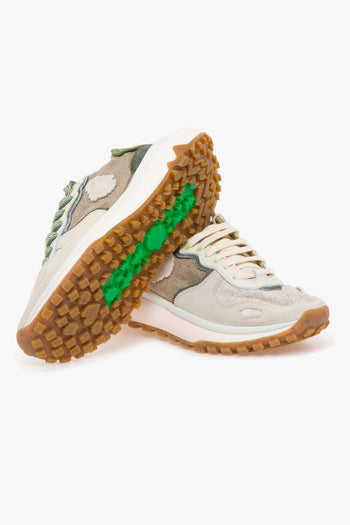 Sneaker Chacrona Metta Lino Whitewisp in camoscio e lino - 4