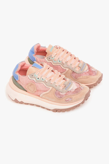 Sneaker Chacrona Metta Lino Whitewisp in camoscio e lino ricamato - 2