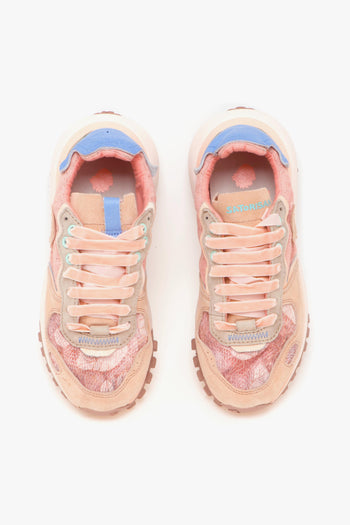 Sneaker Chacrona Metta Lino Whitewisp in camoscio e lino ricamato - 5