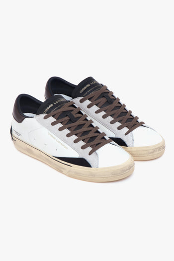 Sneaker Distresses 2.0 in pelle BIANCO - 2