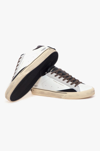 Sneaker Distresses 2.0 in pelle BIANCO - 4