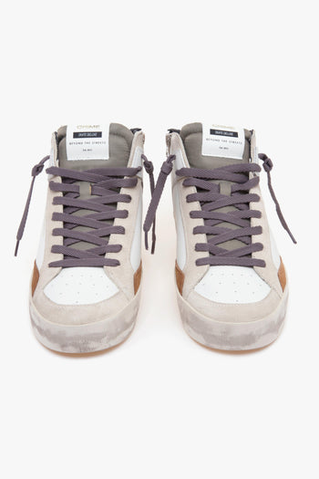 Sneaker SK8 Deluxe Mid in pelle BIANCO - 5