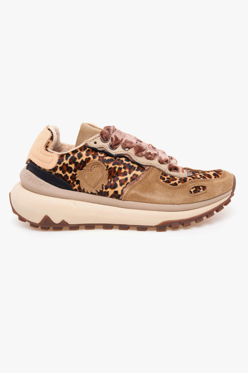 Sneaker Chacrona Metta Premium in cavallino maculato e camoscio