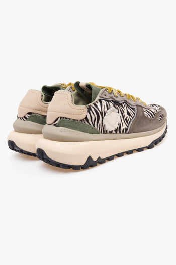 Sneaker Chacrona Metta Premium in cavallino zebrato e camoscio - 3