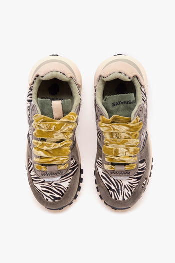 Sneaker Chacrona Metta Premium in cavallino zebrato e camoscio - 5