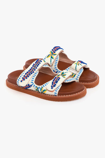 Ciabatta Meadow con perline e ricami - 2