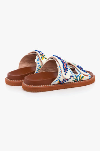 Ciabatta Meadow con perline e ricami - 3