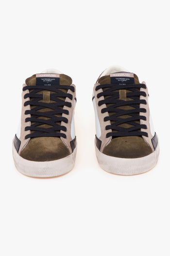 Sneaker "Distressed" in pelle e camoscio - 5