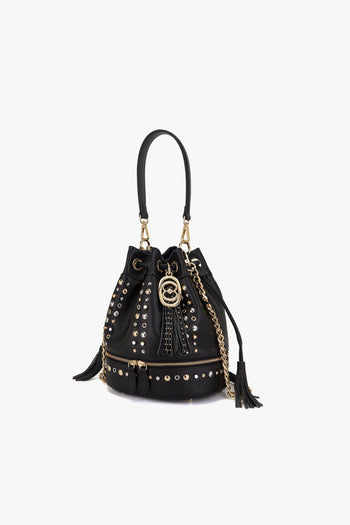 Borsa a secchiello Explosion in ecopelle con borchie - 2