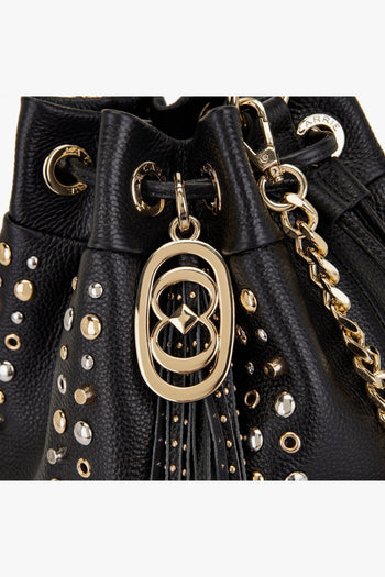Borsa a secchiello Explosion in ecopelle con borchie - 4