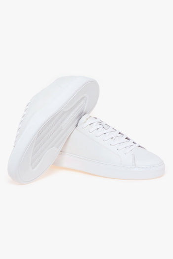 Sneaker in pelle con taglio vivo - 4