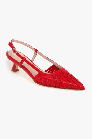 Sling-back . in pelle con mignon e tacco 55 mm. - 4