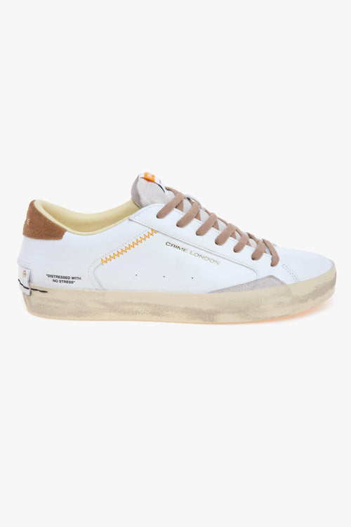 Sneaker Distressed in pelle e camoscio