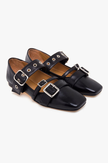 Ballerina . in pelle con cinturini - 2