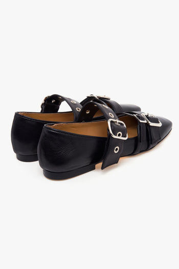 Ballerina . in pelle con cinturini - 3